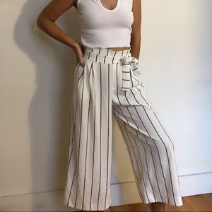 Nautical stripe ankle pants